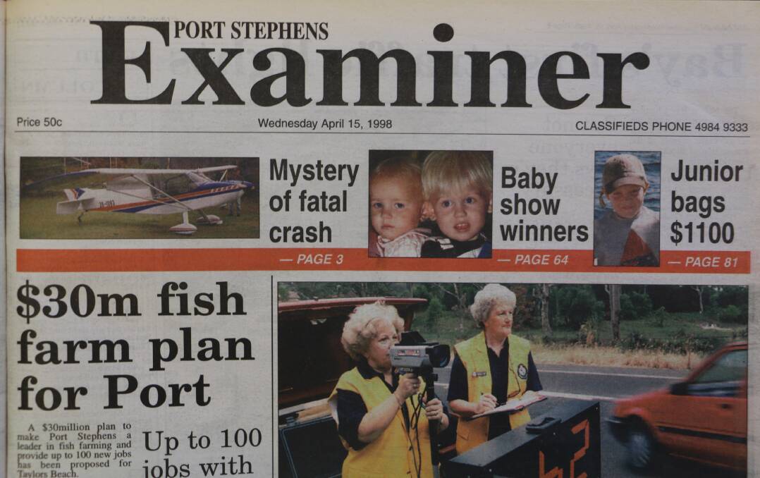What was making news in the Examiner on April 15, 1998.