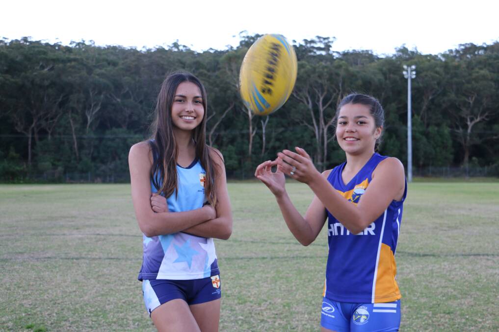 TALENTED: Andi Law, 14, and Ava Forster, 11, from Anna Bay, will represent NSW at the 2017 Pacific School Games in Adelaide in December. Picture: Ellie-Marie Watts