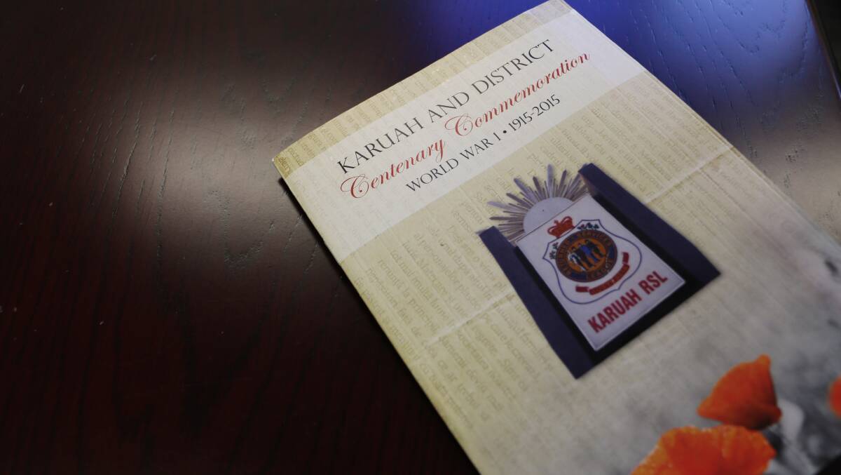 HISTORY: The Karuah and District WWI Centenary Commemoration (1915-2015) booklet.