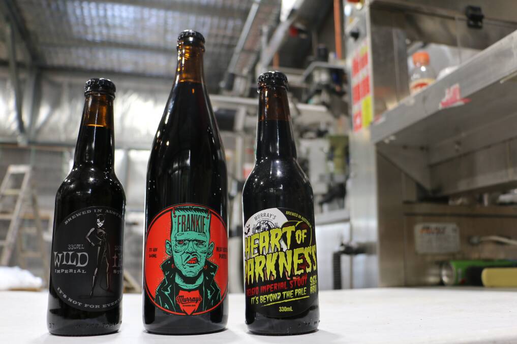Wild Thing Imperial Stout, Murray’s Frankie Best Extra Porter and Heart of Darkness Belgio Imperial Stout. 