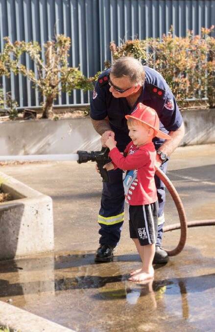 Hundreds of people turned out to the Raymond Terrace and Salamander Bay fire stations on Saturday for Fire and Rescue NSW's open day. Pictures: Supplied