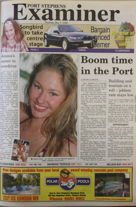 The May 9, 2002 edition of the Examiner. Pictures: Ellie-Marie Watts