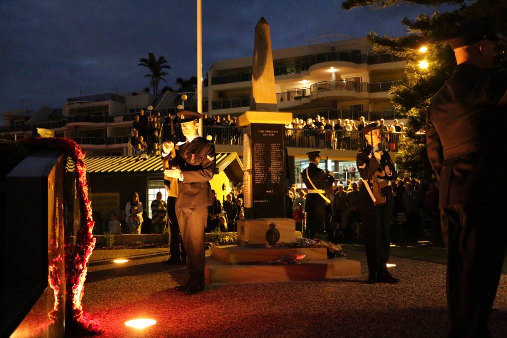 LEST WE FORGET: Anzac Day dawn service, Nelson Bay, 2016. Picture: Ellie-Marie Watts