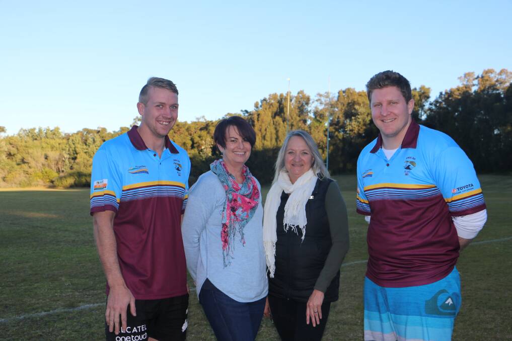 GOOD CAUSE: Bo Earl, Kylie Baker, Sharon Mellor and Stuart McDonald at Fingal Oval where the charity match will be played on August 12.
