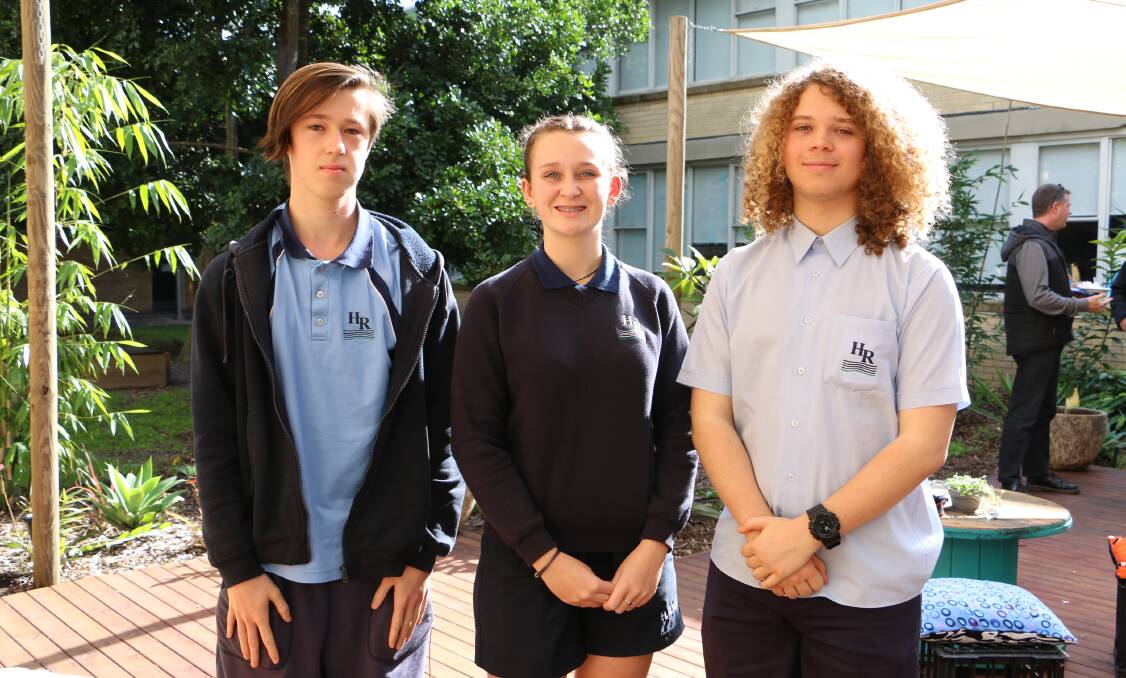 Year 10 students Connor Oppermann, Megan Snow, and Seth Johnstone, all 15, attended the information sessions on Thursday.