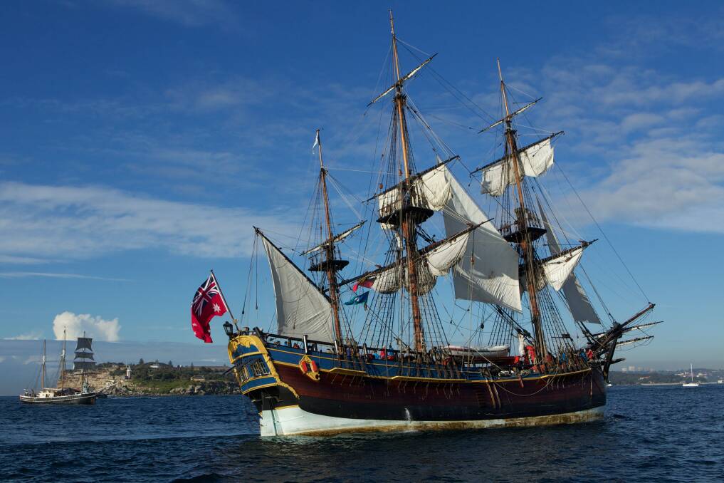ONE AND ONLY: The replica of Captain Cook's HM Bark Endeavour.