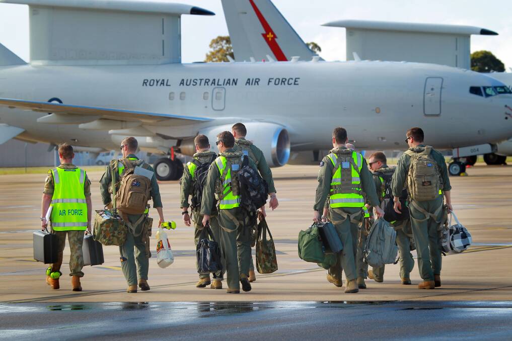 RAAF: Troops depart from RAAF Base Williamtown.
Photo: Department of Defence. 