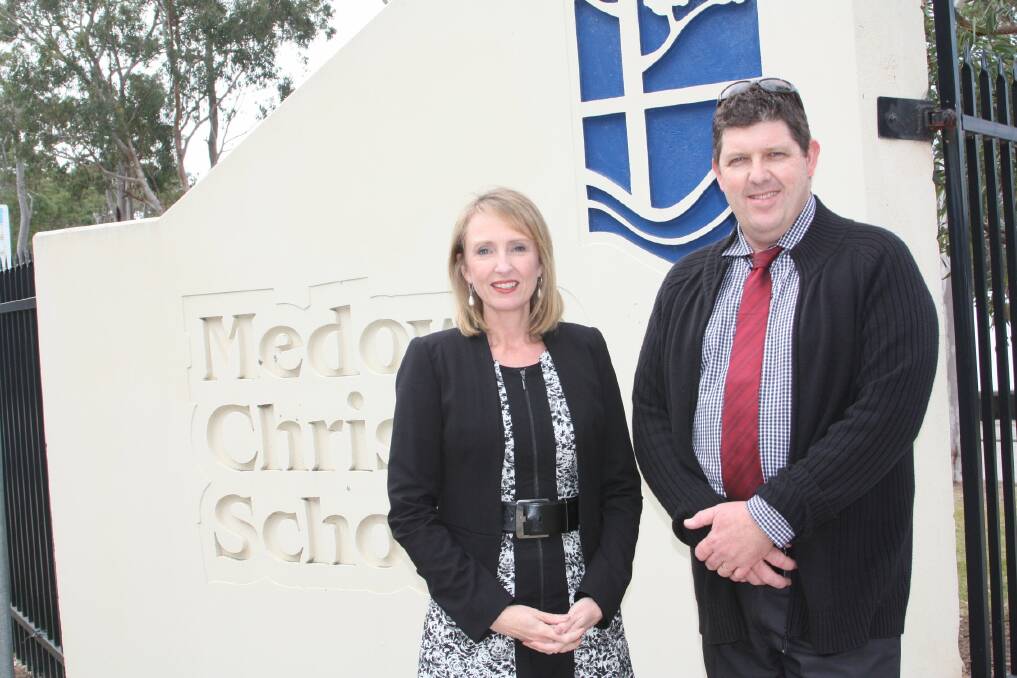 POSITIVE: Principal Samantha Van de Mortel and teacher Troy Lavender are proud of the school's achievements. Picture: Stephen Wark