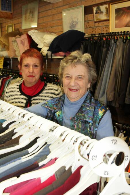 WORTHWHILE: Kerry Sprigg and Yvonne Duffy at All Saints Anglican Church Op Shop in Nelson Bay. Picture: Stephen Wark