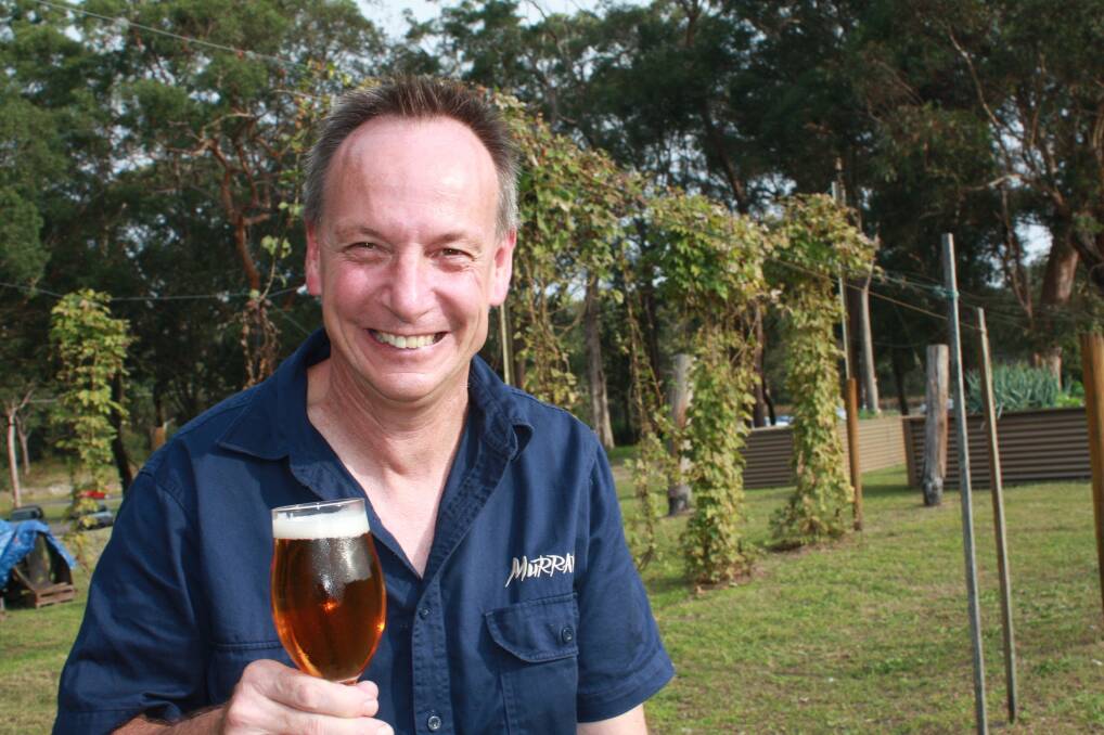 FRESH: Head brewer Graeme Mahy with the beer that has been created for the event.