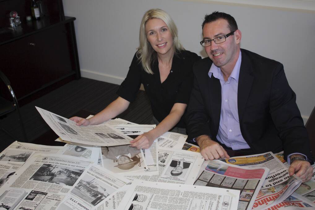 CHANGE: Port Stephens Examiner editor Anna Wolf and general manager Michael Wright.