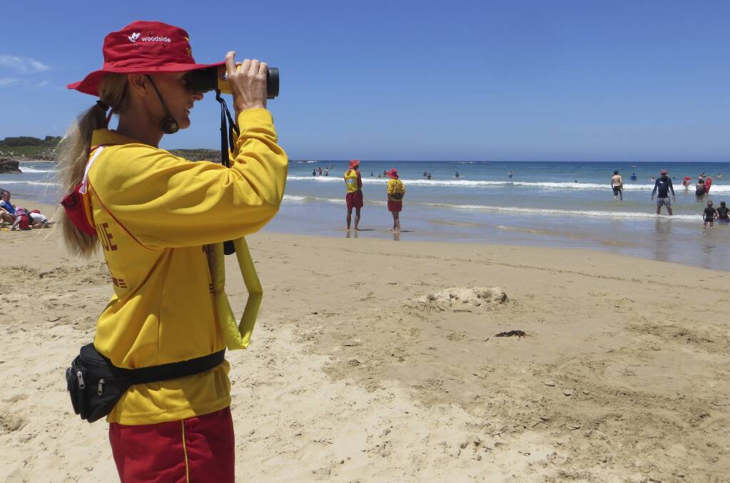 EYES ON: Birubi Point Surf Life Saving Club's patrolling member Angela Physick.