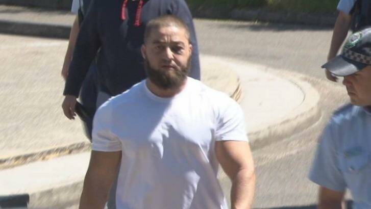 Wally Elriche the former bodyguard of Salim Mehajer at the scene of Tuesday's shooting Photo: Supplied