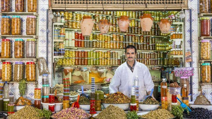 Souk El Khir, merchant in Marrakech. Photo: MAISANT Ludovic / hemis.fr
