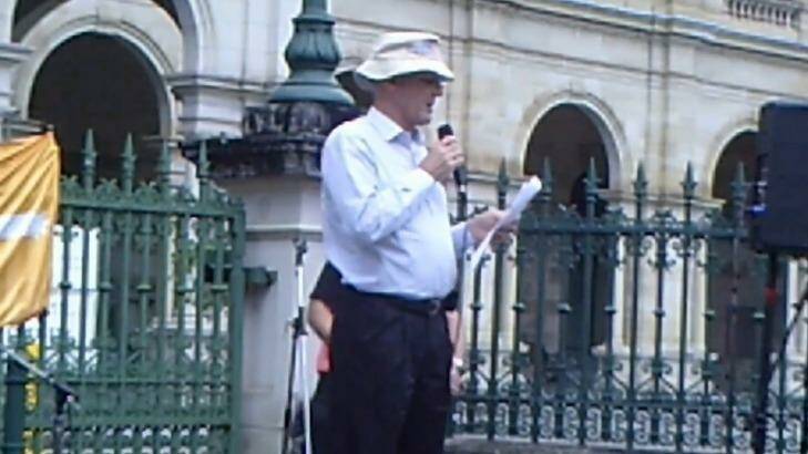 Senator David Leyonhjelm at the rally.