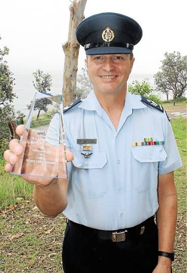 CITIZEN OF YEAR: Flt Sgt Chris Maidorn is the RAAF Williamtown Citizen of the Year. Picture: Stephen Wark