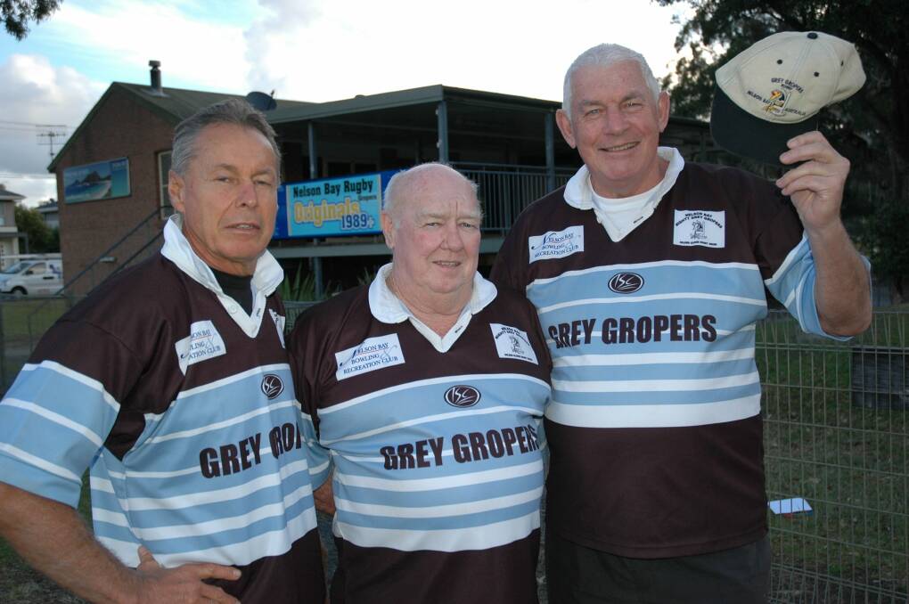 CATCH UP: Mighty Grey Gropers Lee Anzleark, Tony Minchin and Ken Brown are off to Argentina for the Golden Oldies World Championship. Picture: Ellie-Marie Watts