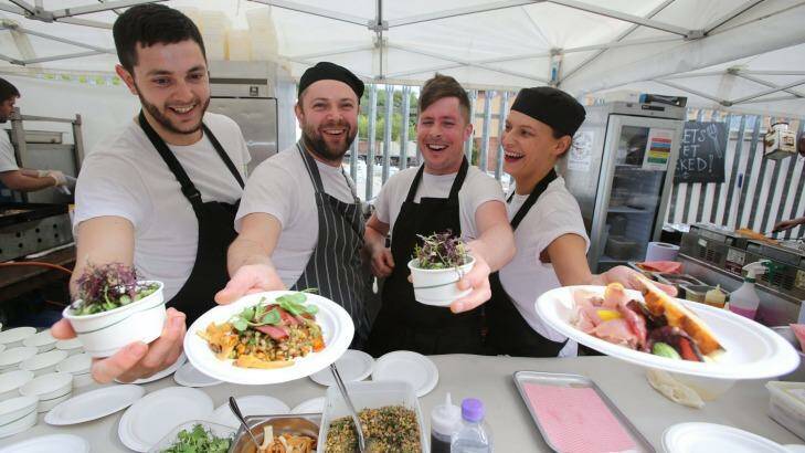 Let's Eat Glasgow! - Glasgow's first restaurant festival and pop-up market. Chefs (left to right) Craig Hawthorn, Andy Mitchell , Robert Ritchie and Ruth Goldsworthy.