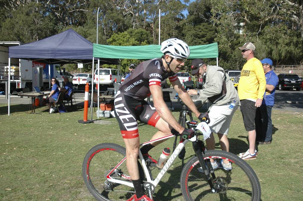 WINNER: Canberra's Andy Blair was the first to complete the Nelson Bay stage in this year's Port to Port MTB. Picture: Jessica Brown