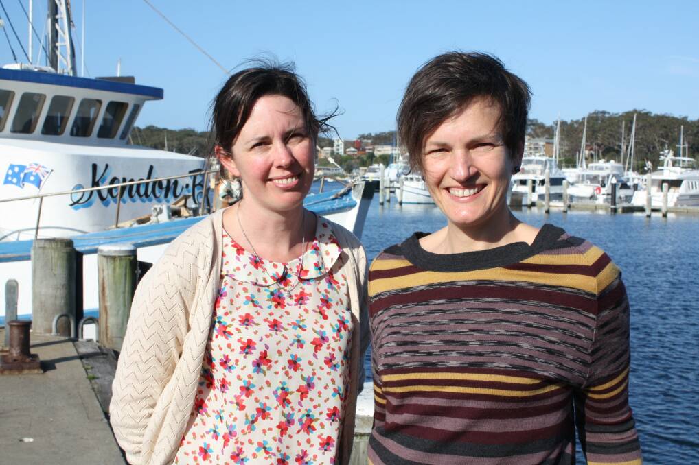 TWO-YEAR STUDY: Researchers Michelle Voyer and Kate Barclay are looking into the importance of fishing in Port Stephens. Picture: Ellie-Marie Watts