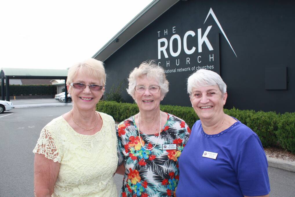 UNITED: Sally Dover, Judy Davidson and Margaret Lyle, at The Rock Church, the venue for World Day of Prayer next Friday.