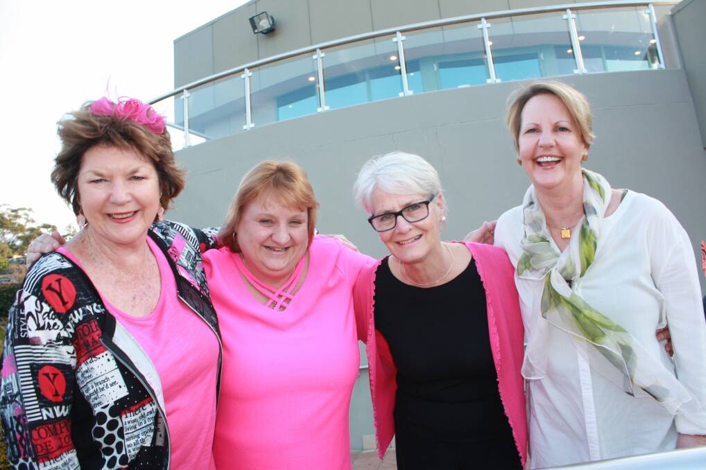 POWER OF PINK: Tomaree Breast Cancer Support Group's Taurie Lalor, Tanya Rees, Liz Cameron and Christine Amos at Nelson Bay Bowling Club. Picture: Stephen Wark