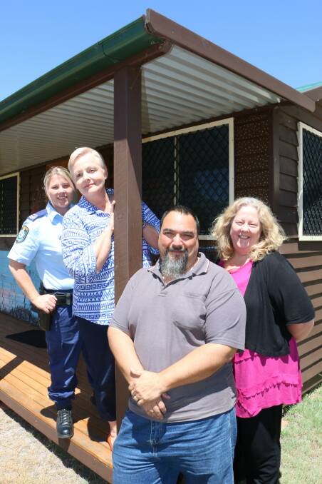 PROACTIVE: Senior Constable Bronwyn Leary, Helen Smyth, Michael Ovey and Sue Pollock at the Raymond Terrace Neighbourhood Centre. Picture: Stephen Wark