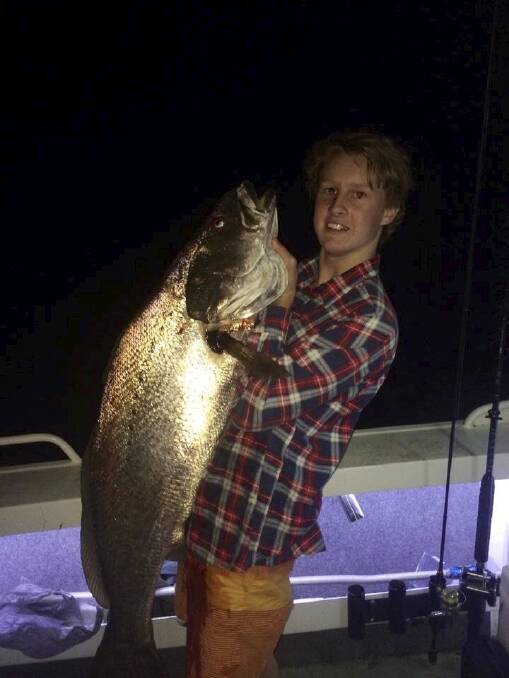 BIG ONE: Jack Pickles with his 17kg Soldiers Point mulloway.