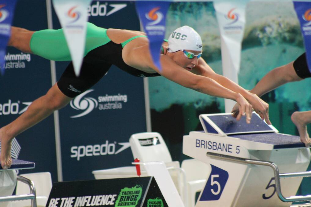 COMMANDING PERFORMANCE: Port Stephens Paralympian Taylor Corry at the 2014 Australian Swimming Championships in Brisbane.