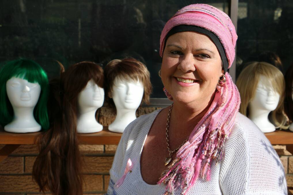 SUPPORT: Keryn Barnett, who is recovering from breast cancer, at her home in Raymond Terrace. Picture: Ellie-Marie Watts