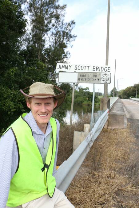 HOW STRONG?: Rick Mackenzie at the Jimmy Scott bridge in Seaham.