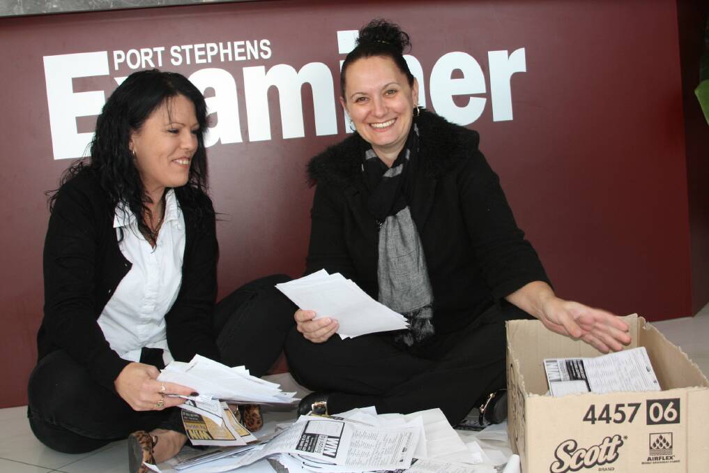 BIG JOB: Tracey Marjoram, left, and Renae Nixon, counting the ABA votes. Picture: Stephen Wark