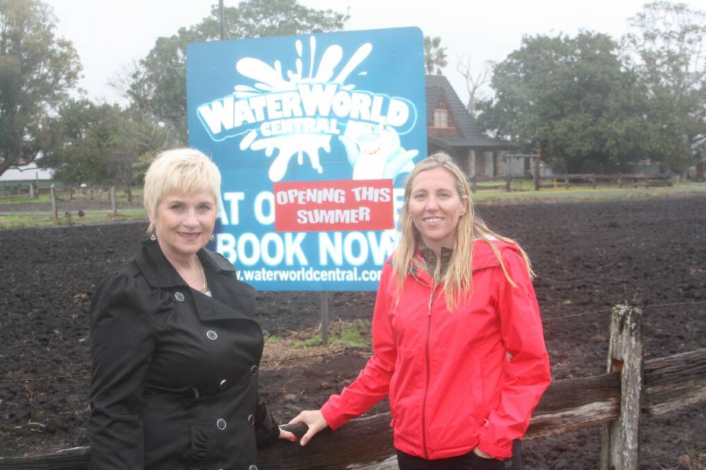 BACK ON HOME TURF: Britt Osborne and Annika Osborne at Salt Ash, where WaterWorld Central will be set up.