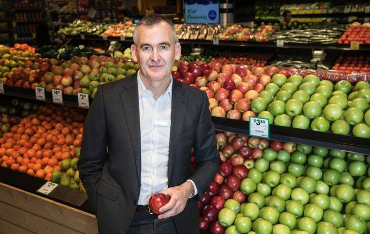CEO of Woolworths Brad Banducci at the Town Hall Woolworths store in Sydney, on August 23, 2017. Photo:Jessica Hromas. Story: Sue Mitchell

