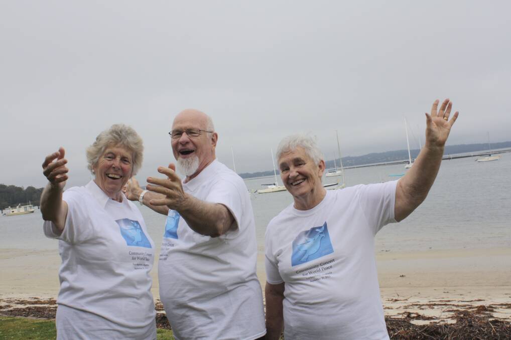 IN TUNE: SeaSide Singers Barbara Tebo, Terry Tebo and Jeanette Antrum at Soldiers Point.