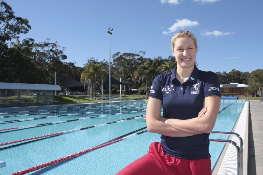 STAR SWIMMER: Taylor Corry at Tomaree Aquatic Centre. Picture: Stephen Wark