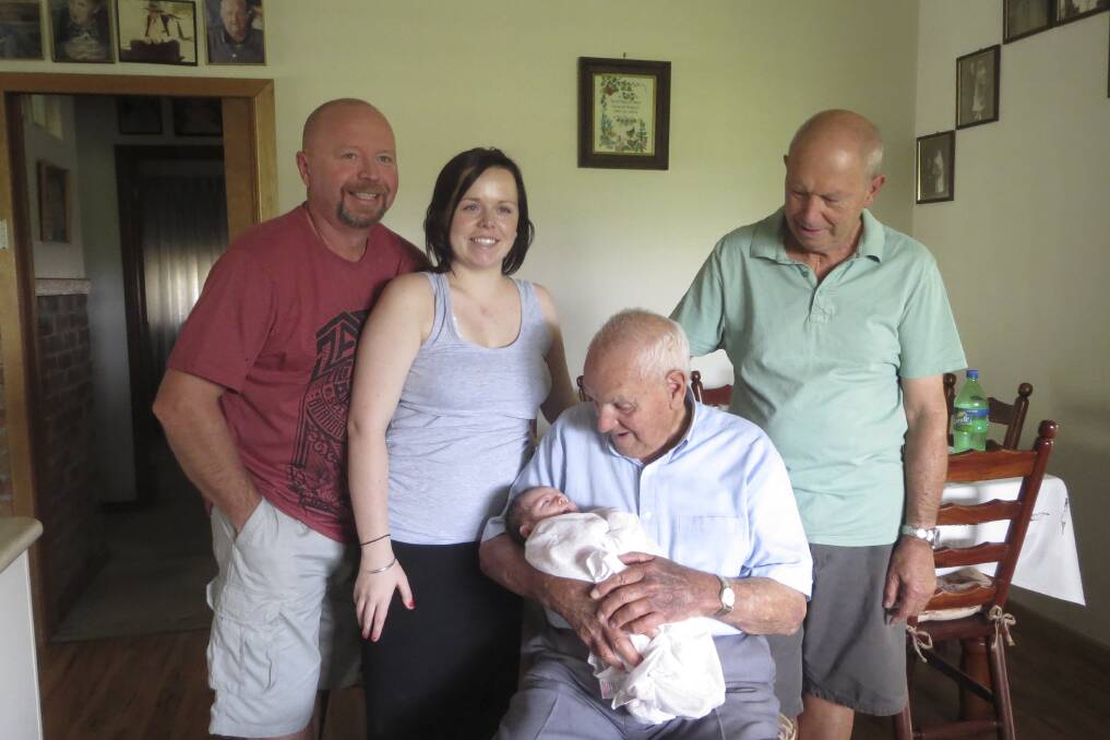FAMILY TIES: Five generations from Bulahdelah captured in one photograph.