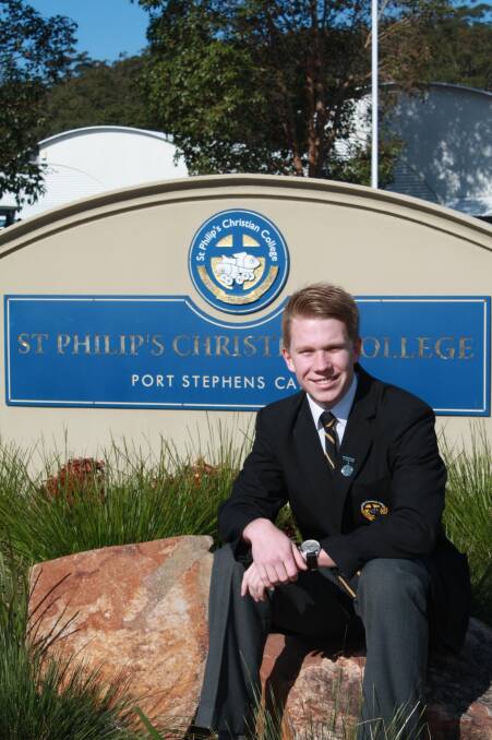 DESERVING: Brandon Smith, 17, at St Philip's Christian College. Picture: Stephen Wark