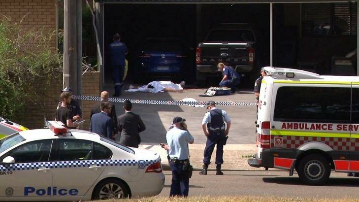 Police at the scene of Tuesday's fatal shooting. Photo: TNV News