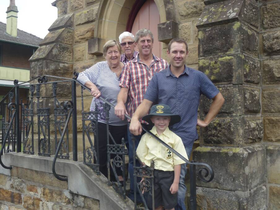 FAMILY TRADITION: Marlene and Gerald Hughes, son Peter, grandson Nicholas and great-grandson Zac, 5.
