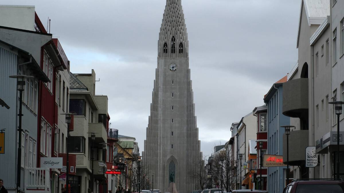 Buildings surround the Hallgrimskirkja tower in the Icelandic capital on April 7, 2014 in Reykjavik, Iceland. Pic: Getty Images