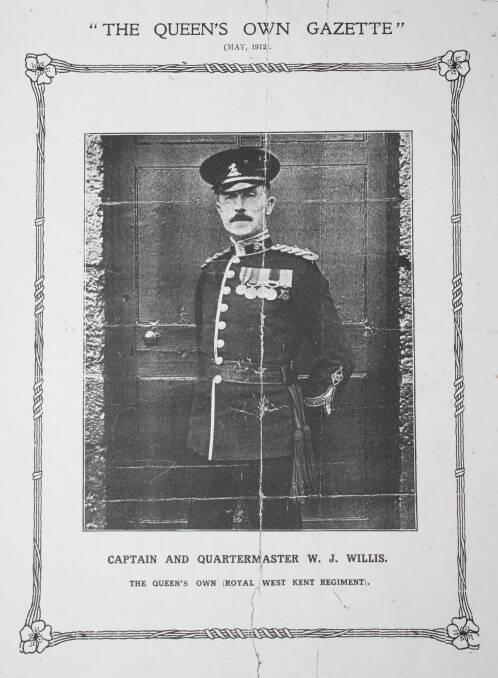 Captain William James Willis pictured when he was in the Queen’s Own Royal West Kent Regiment. He became a Major with the AIF during WWI.