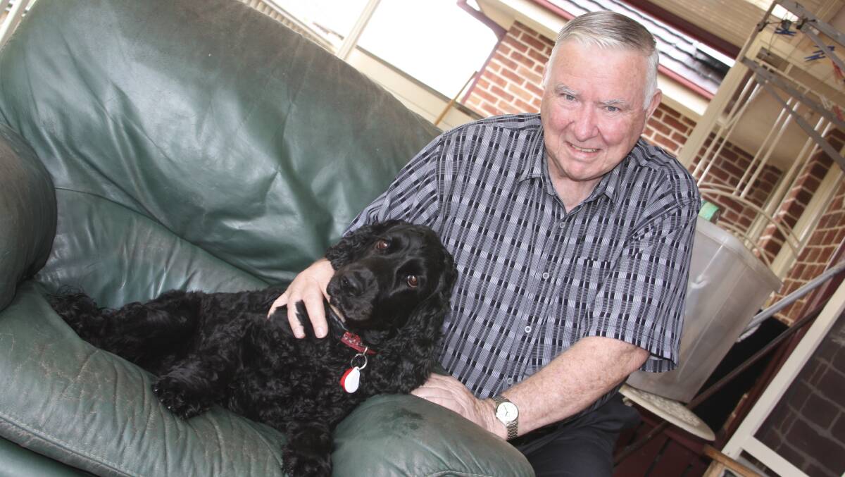 COMMUNITY FOCUS: Peter McKay and his dog Zeebo. Picture: Jessica Brown.