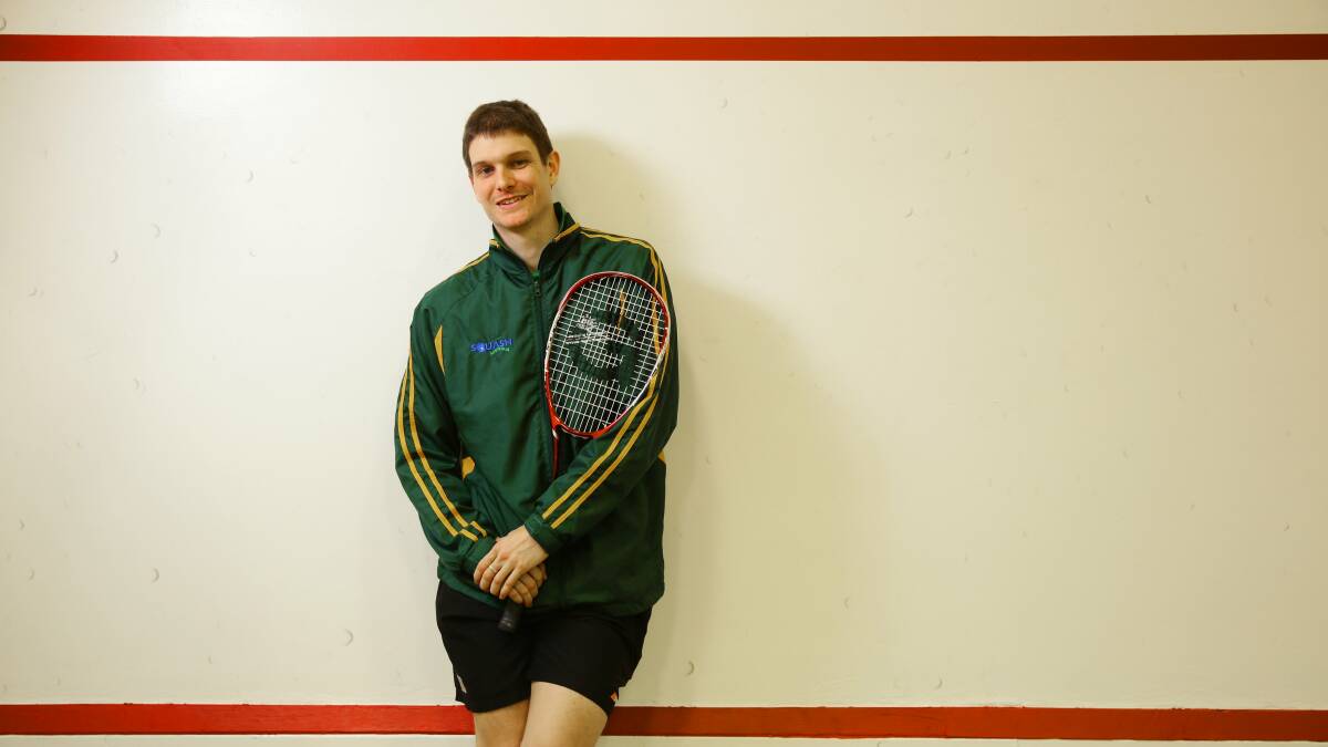 DREAM COME TRUE: Medowie squash player Matthew Karwalski will compete in Glasgow.
