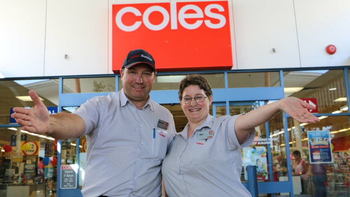 COMMUNITY CONNECTIONS: Andrew Gibson and Alex Wilks are celebrating 20 years with Coles this year. 