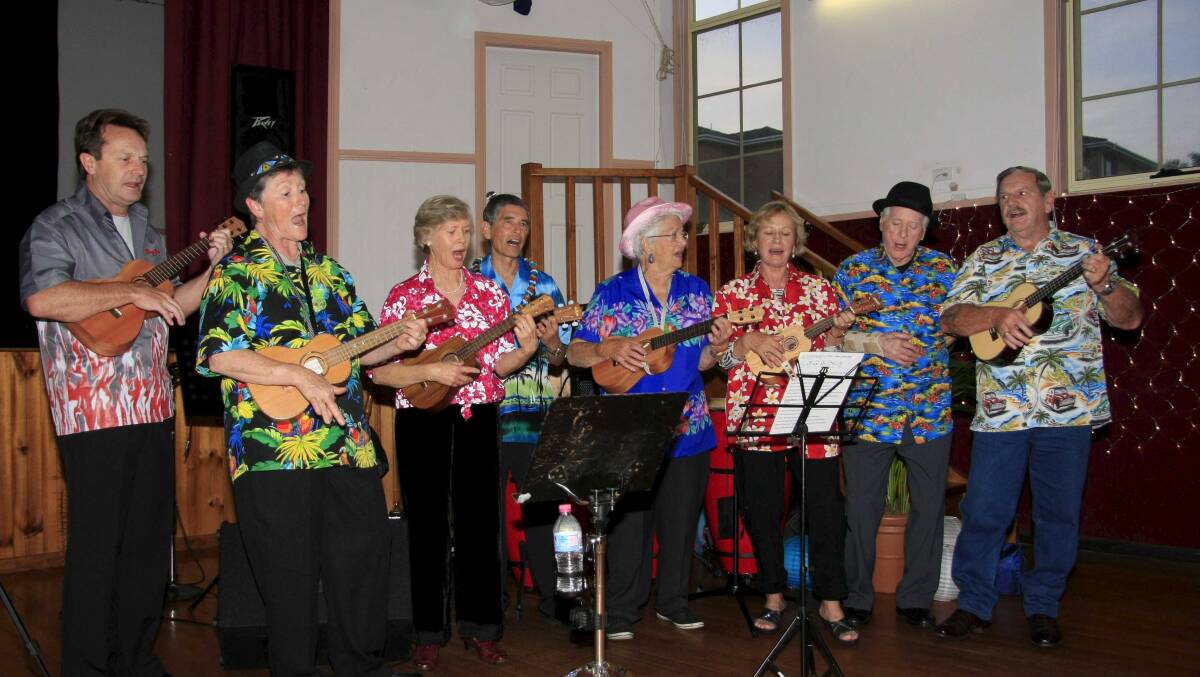 STRUCK THE CHORD: 2013 arts awards winners the Forster Jumping Fleas Ukulele Band. Picture by Mat Dunk.