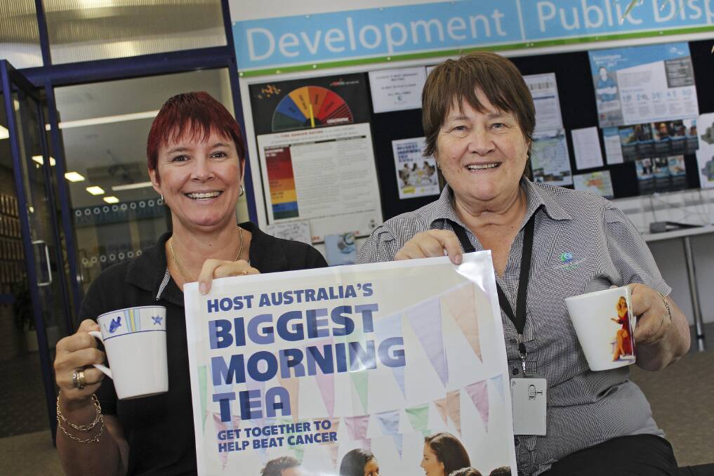 CUPPA: Lynette Hickey and Leonie Cooke from Great Lakes Council. 