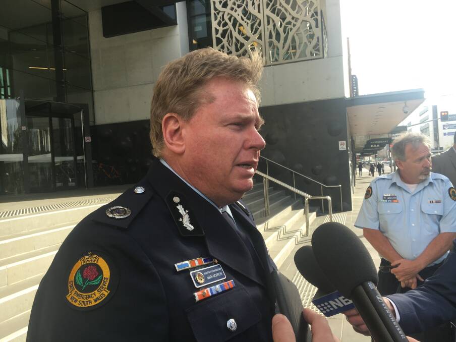 Response: State Emergency Service Assistant Commissioner Mark Morrow speaking after the inquest at Newcastle Courthouse on Thursday afternoon.