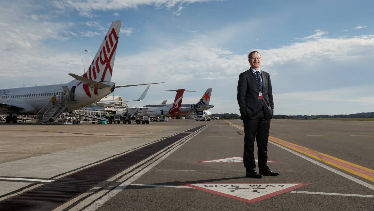 Newcastle Airport CEO Dr Peter Cock. Picture: Max Mason-Hubers