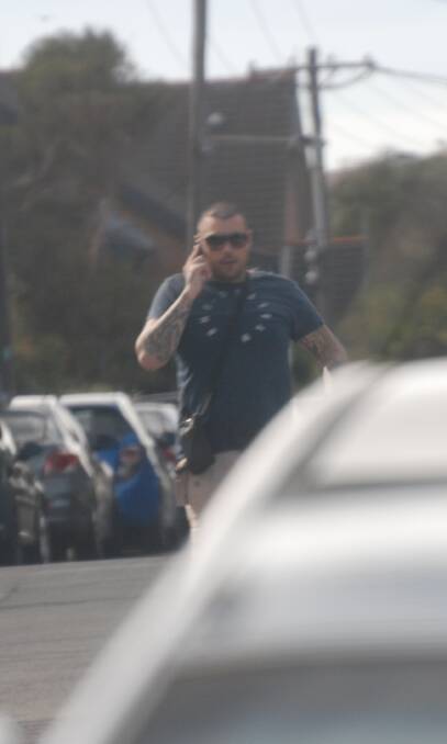 CAUGHT: Adam Henry captured by police in a surveillance photograph in Newcastle. He pleaded guilty to supplying a commercial quantity of a prohibited drug on Wednesday. 